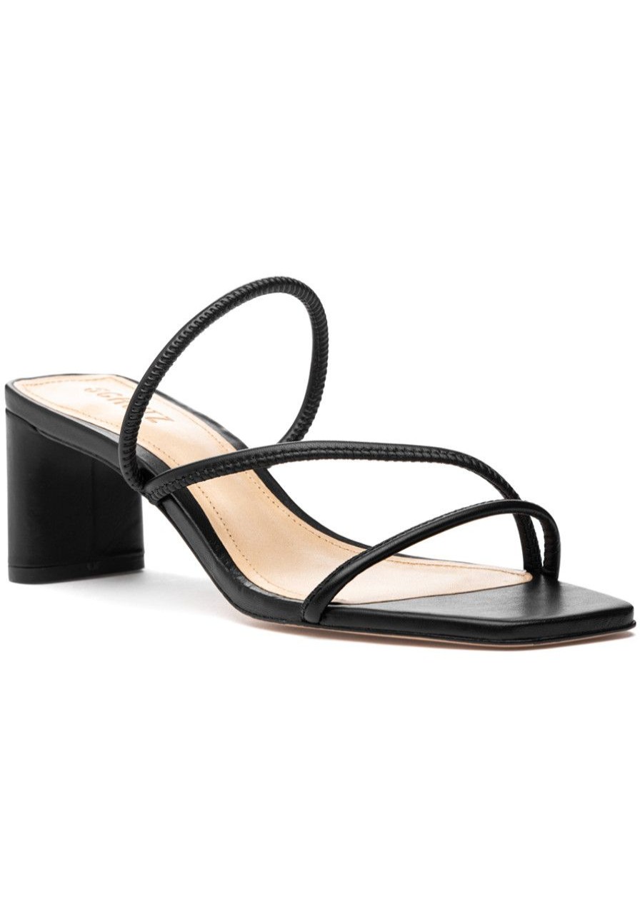 Women Schutz Sandals | Chessie Mid Sandal Black Leather
