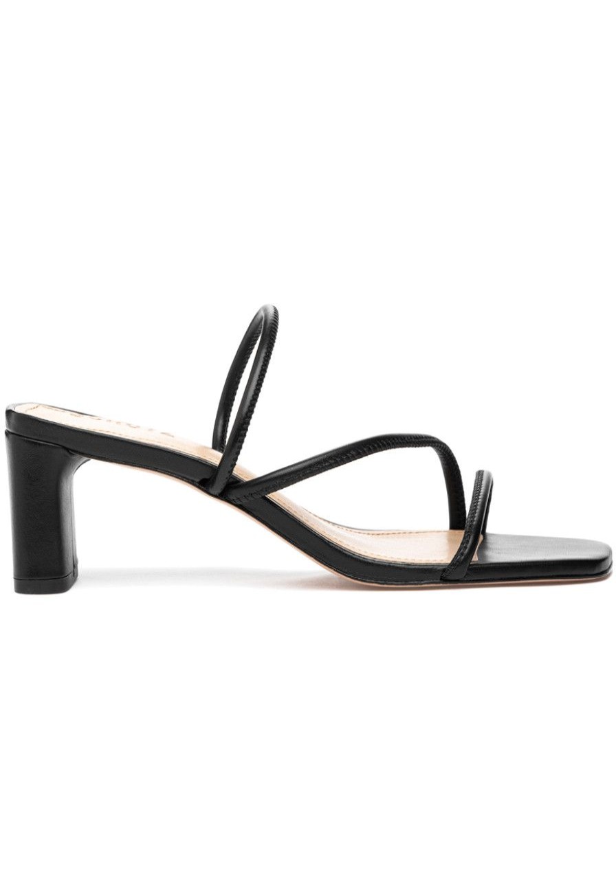 Women Schutz Sandals | Chessie Mid Sandal Black Leather