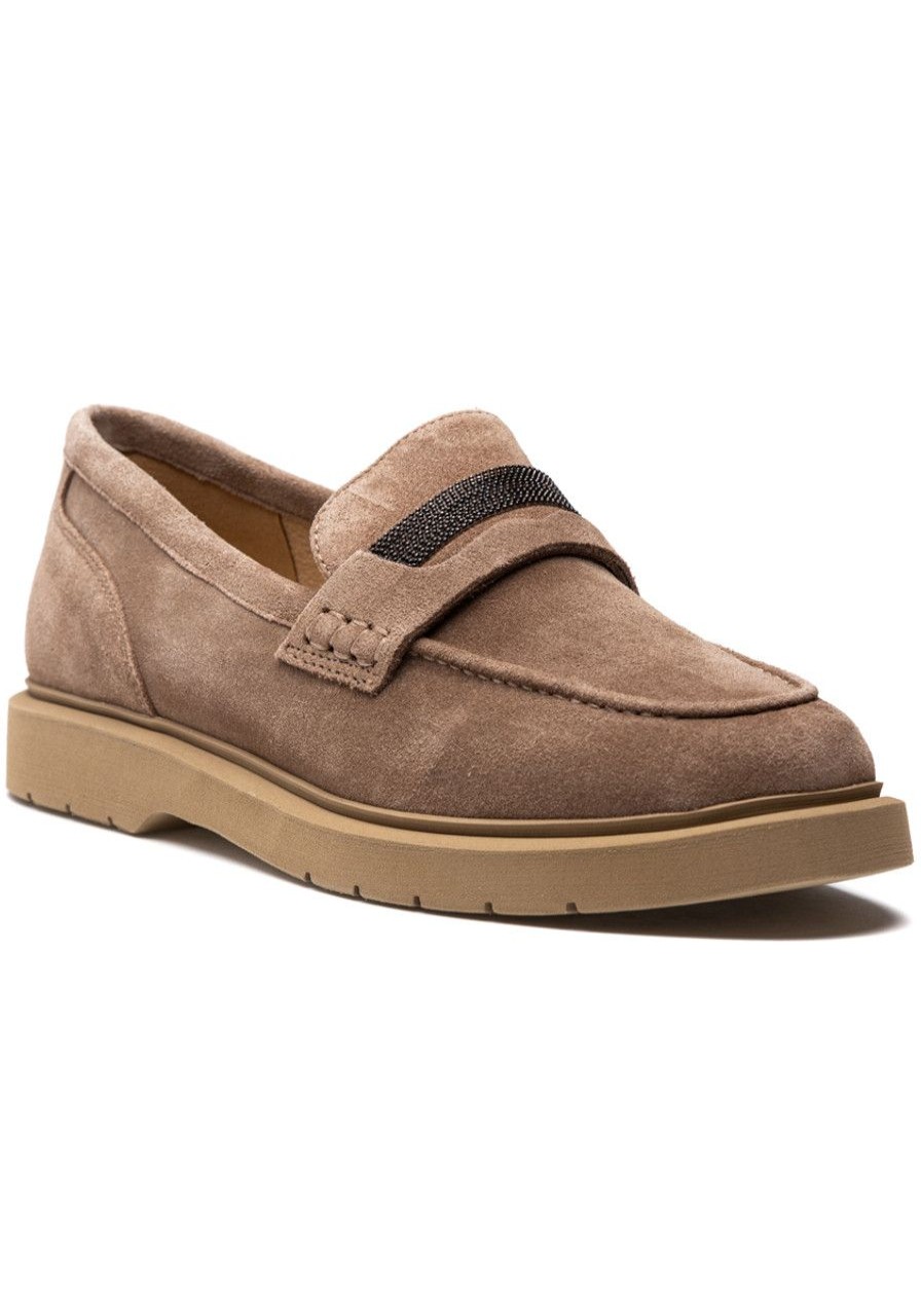 Women Jildor Loafers & Oxfords | Kimmo Loafer Taupe Suede