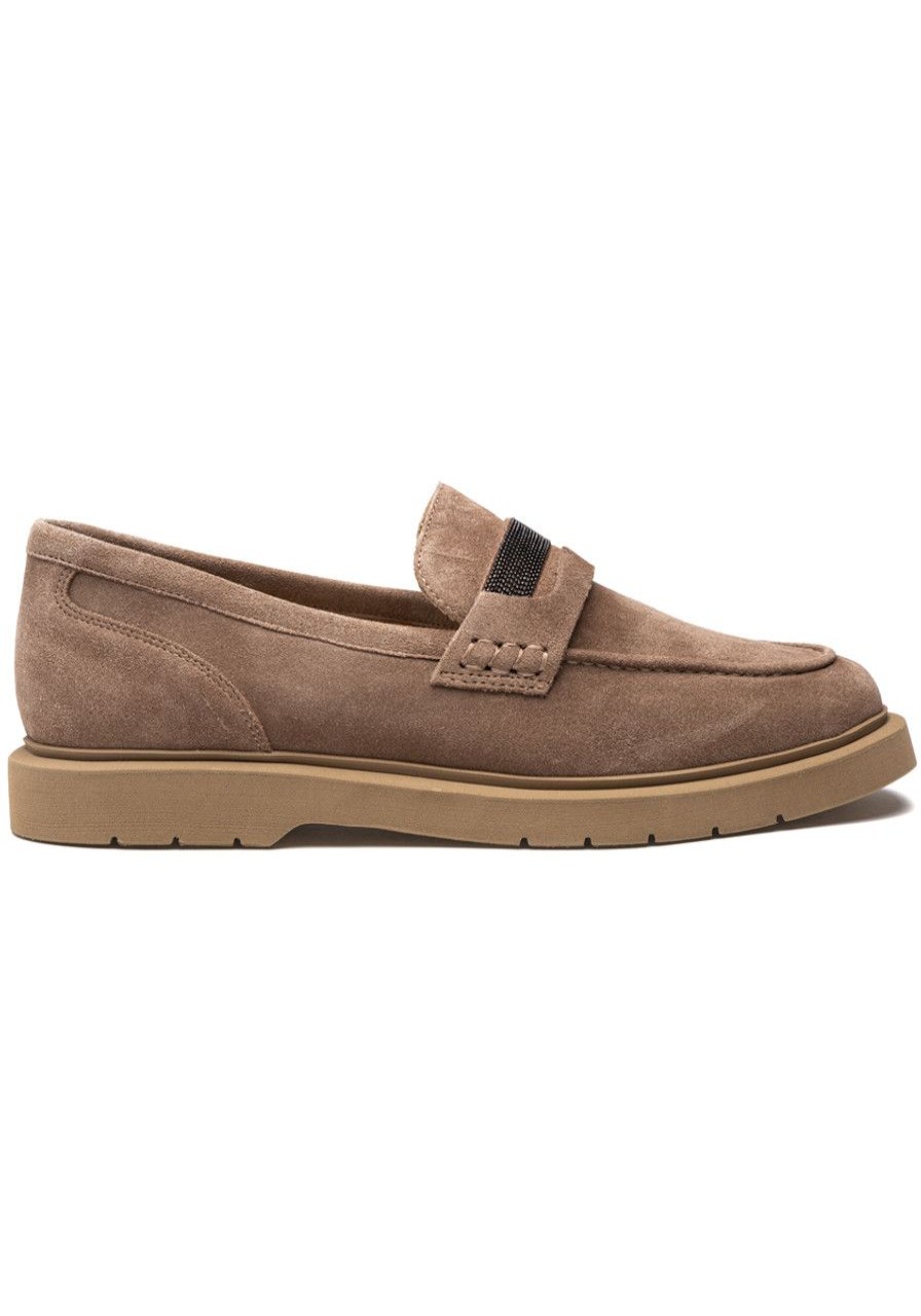 Women Jildor Loafers & Oxfords | Kimmo Loafer Taupe Suede