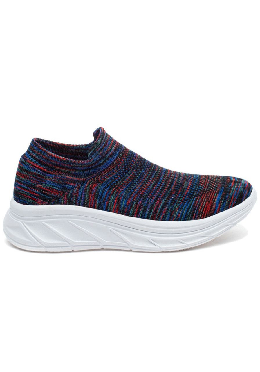 Women Urban Sport Sneakers | Wren Sneaker Black/Blue 2-Tone Knit
