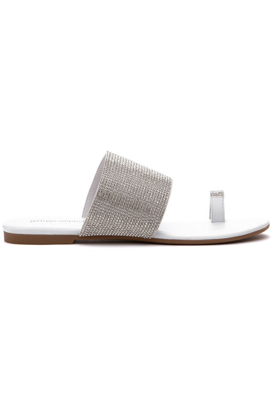 Women Jeffrey Campbell Sandals | Jema Sandal White/Silver