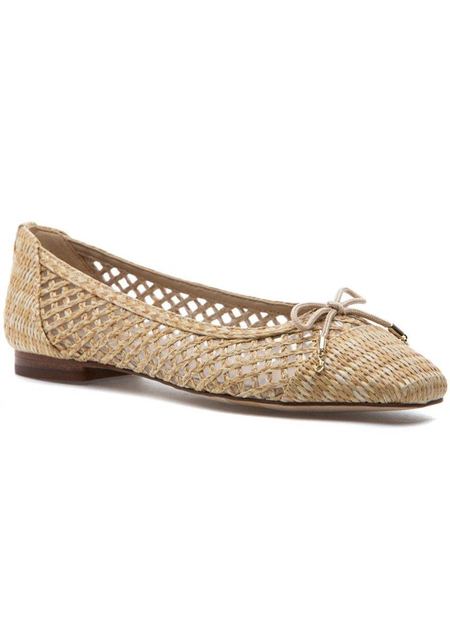 Women Sam Edelman Flats | May Ballet Flat Dark Natural Raffia