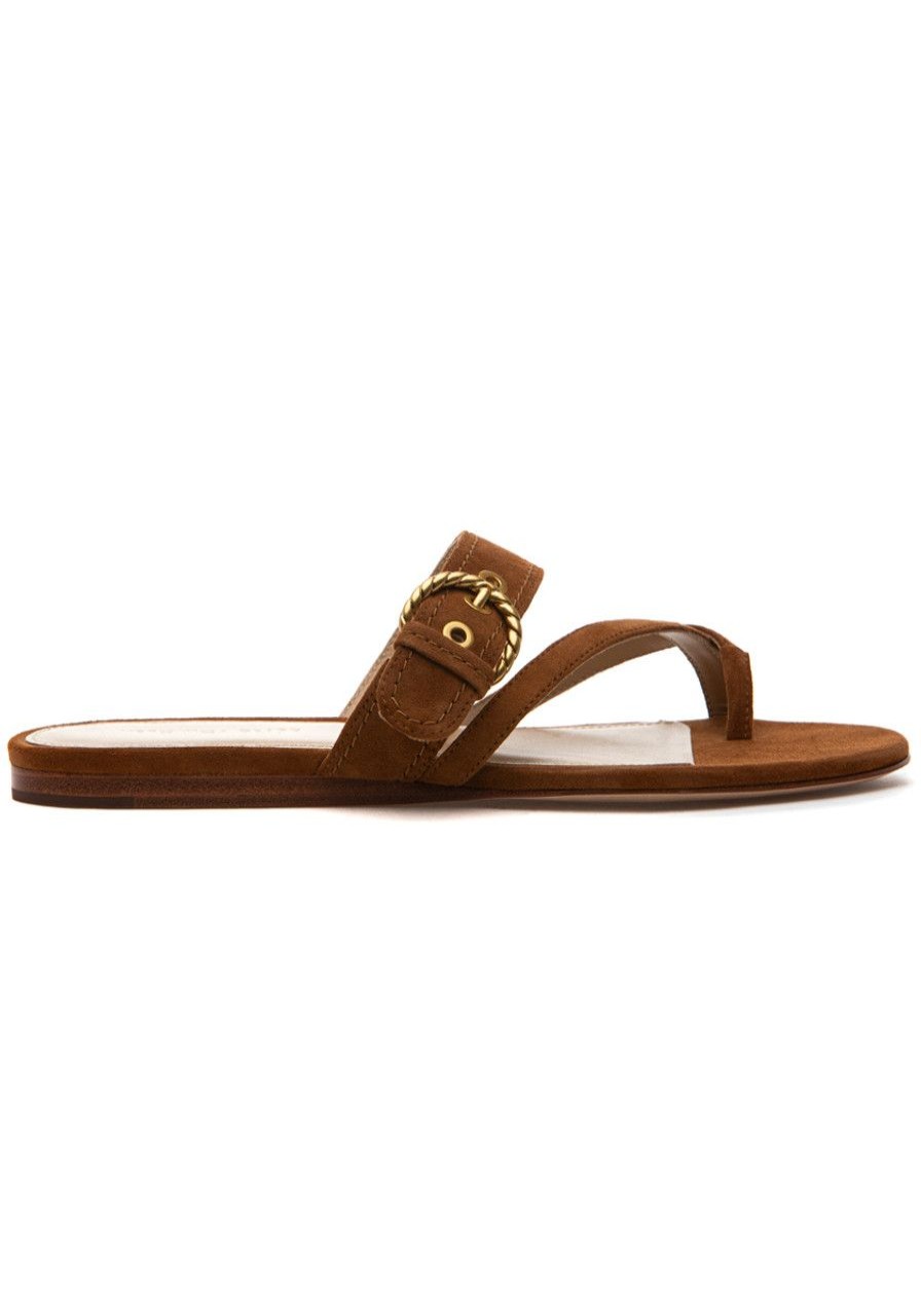 Women Veronica Beard Sandals | Salva-3 Sandal Caramel Suede