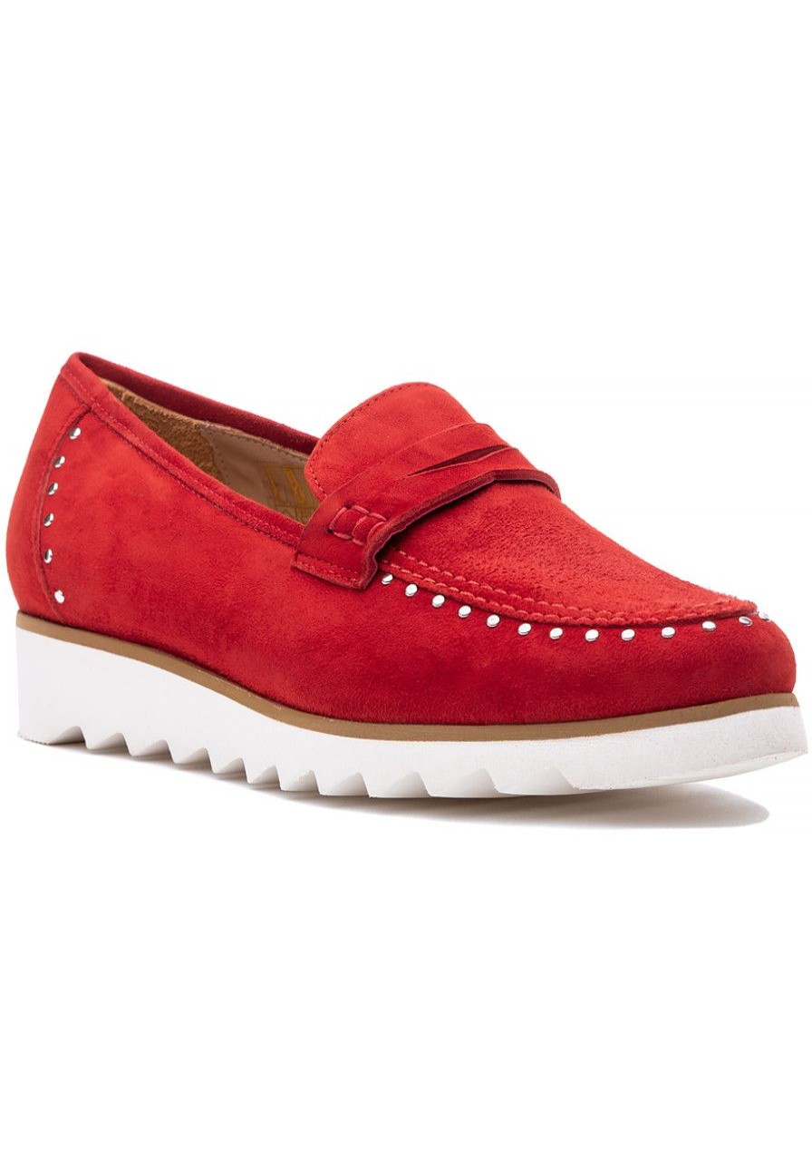 Women 275 Central Loafers & Oxfords | 825 Loafer Red Suede