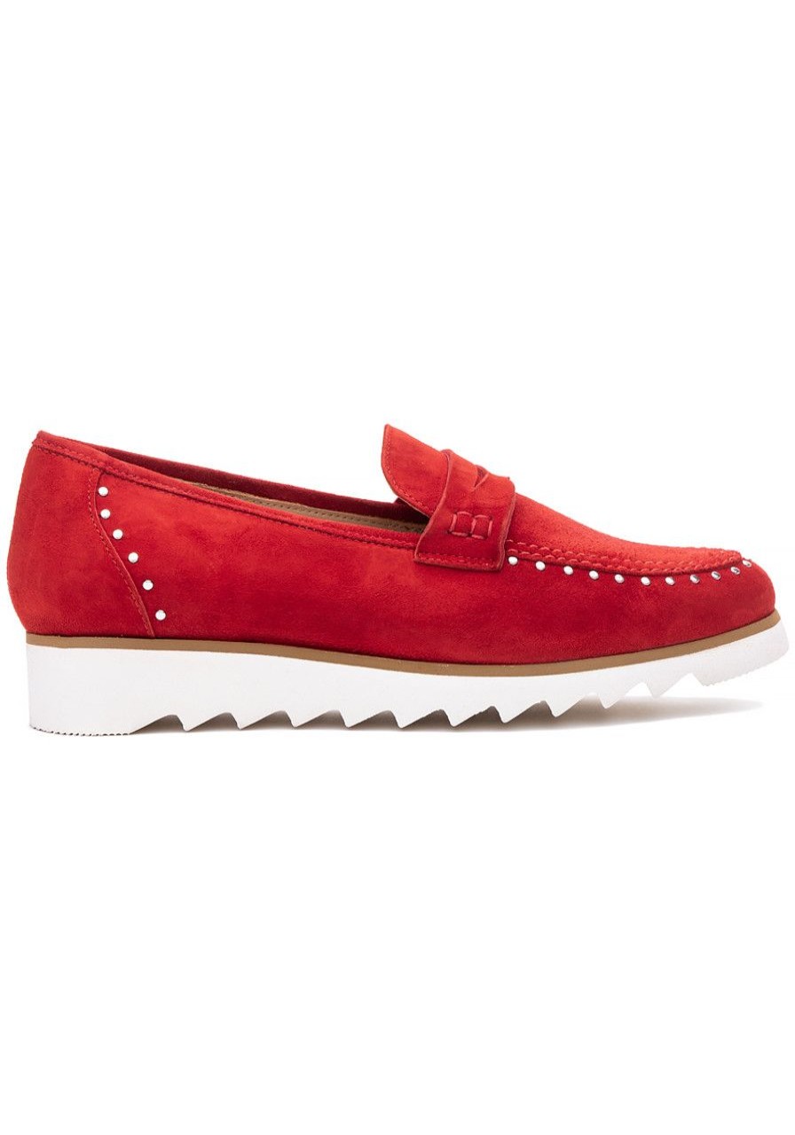 Women 275 Central Loafers & Oxfords | 825 Loafer Red Suede