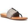 Women Andre Assous Sandals | Nice Woven Sandal Black/Beige Linen