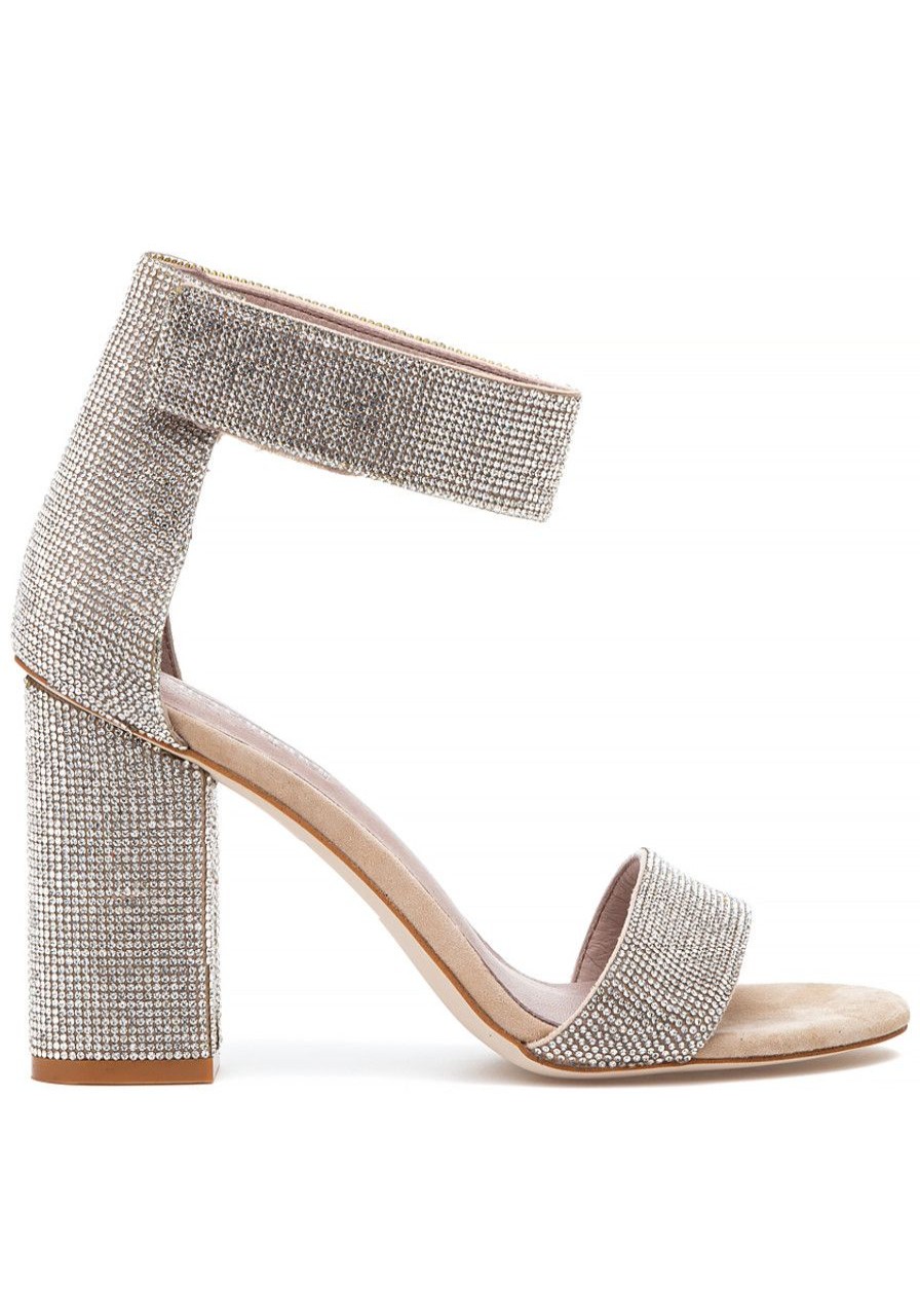 Women Jeffrey Campbell Sandals | Kassidy Sandal Nude Suede Champagne