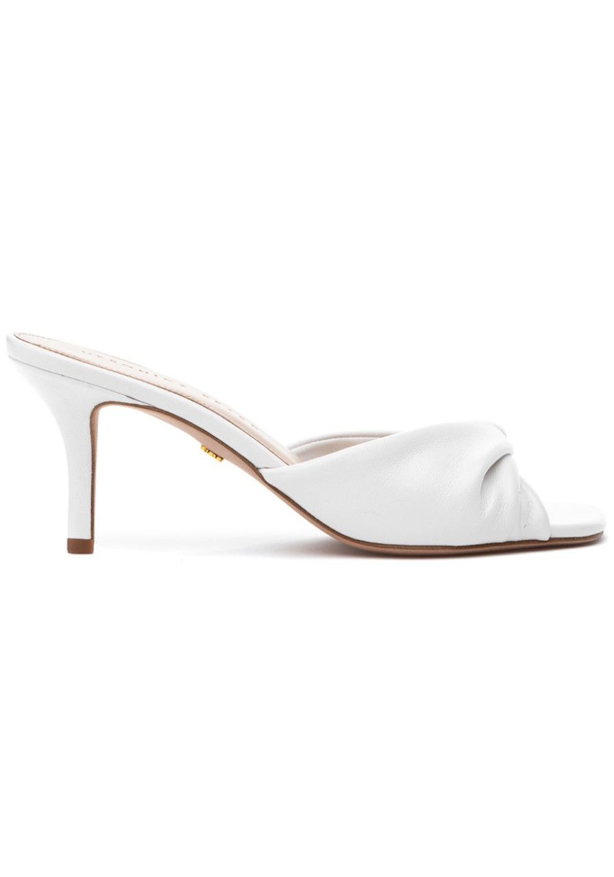 Women Veronica Beard Sandals | Melli Sandal Snow White Leather