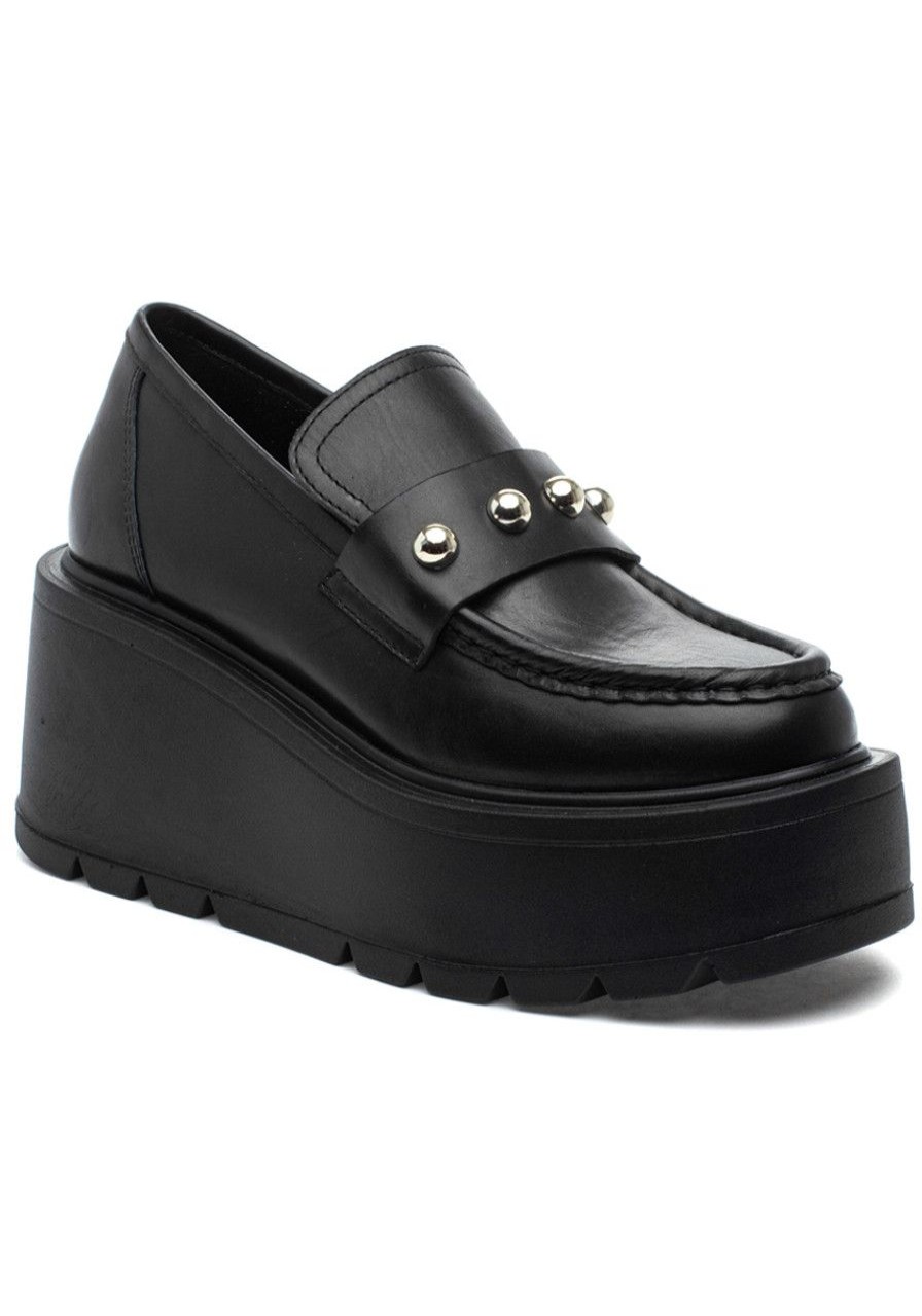 Women J/Slides Loafers & Oxfords | Vicky Loafer Black Leather