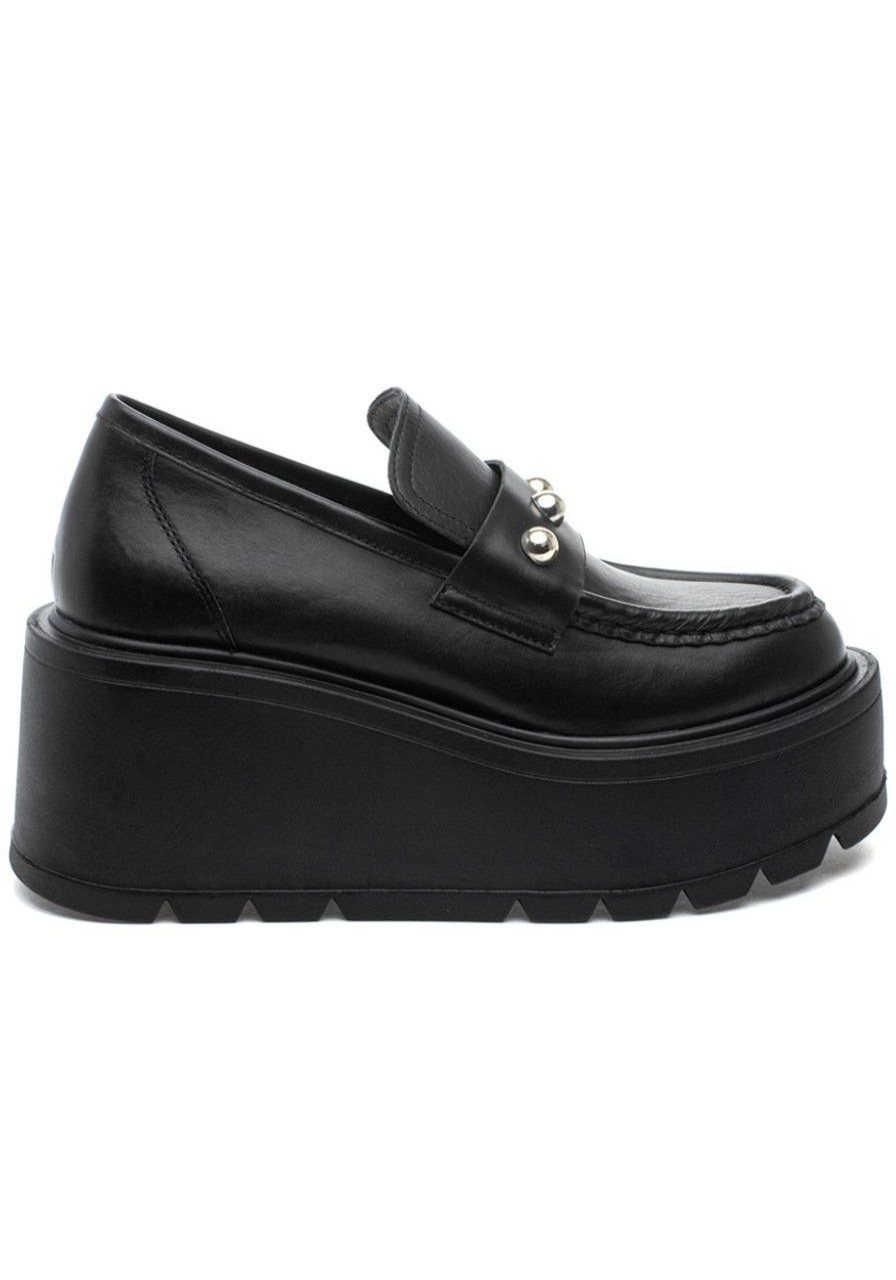 Women J/Slides Loafers & Oxfords | Vicky Loafer Black Leather