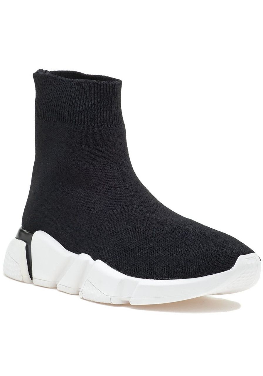 Women Jeffrey Campbell Sneakers | Redman Stretch Sneaker Black Fabric