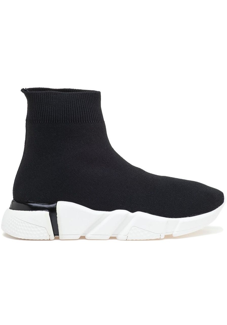 Women Jeffrey Campbell Sneakers | Redman Stretch Sneaker Black Fabric