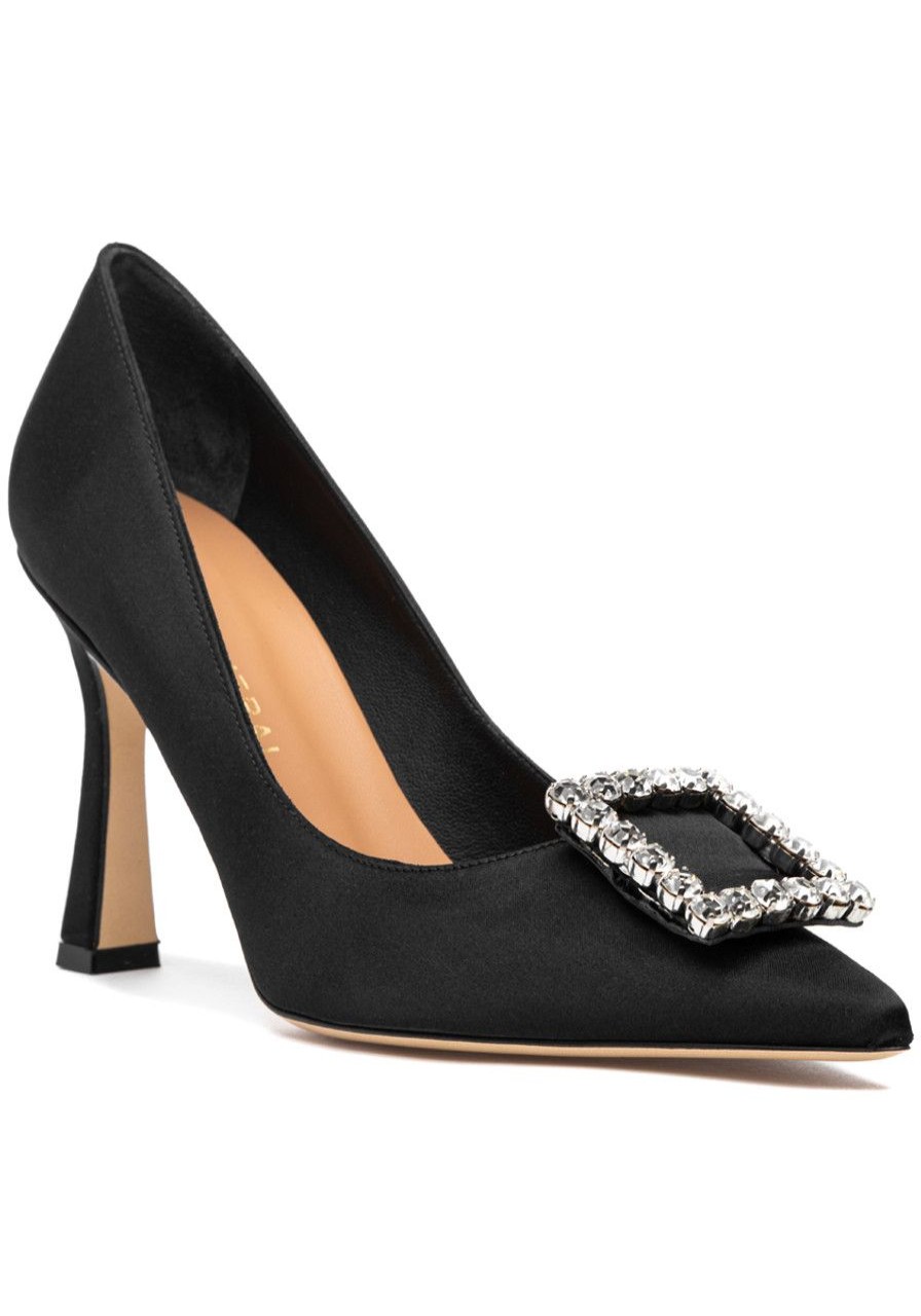 Women 275 Central Pumps | Forever Pump Black Satin