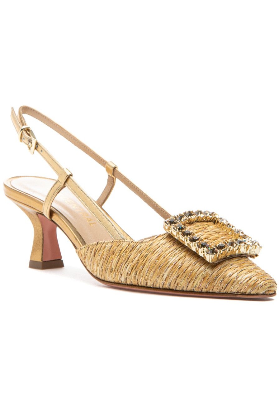 Women 275 Central Pumps | Forest Pump Raffia