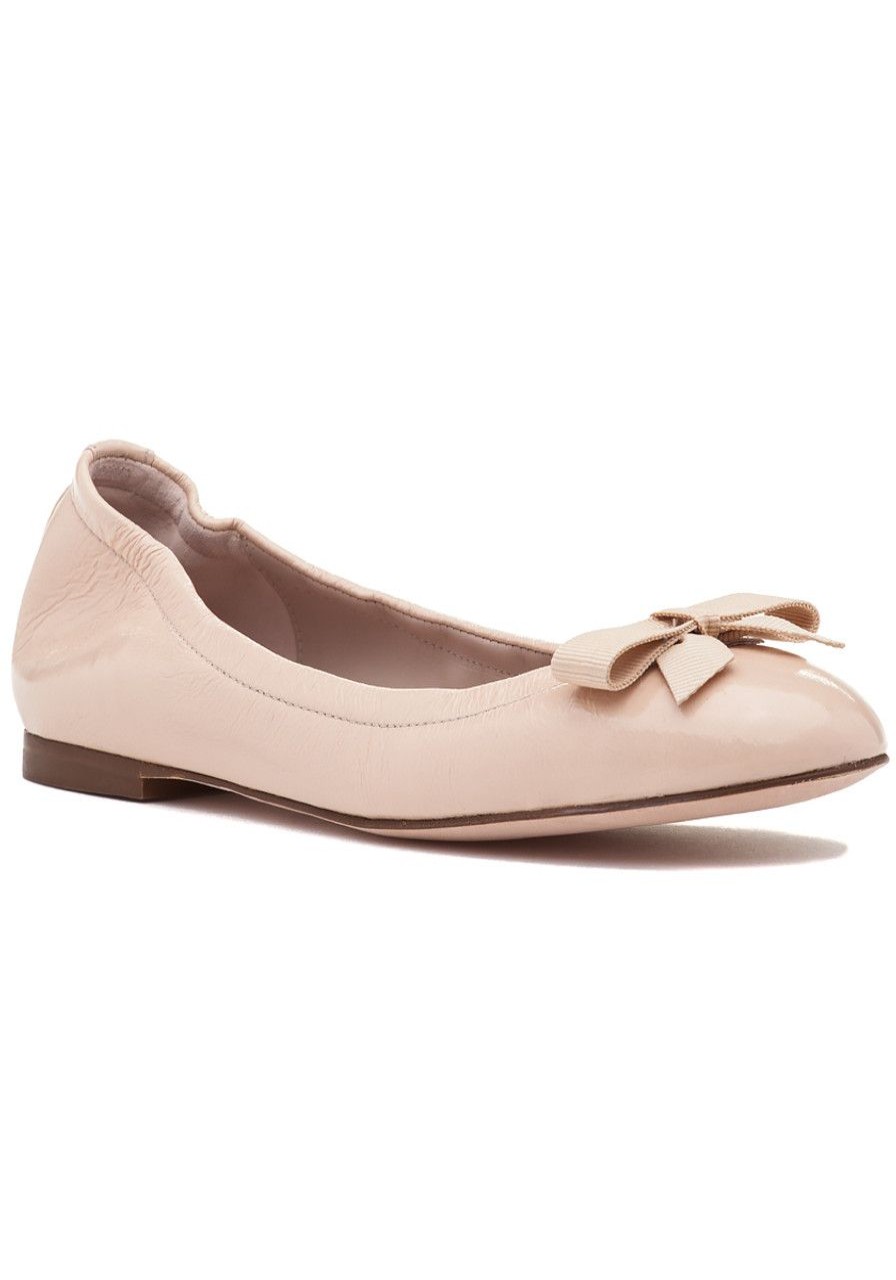 Women Stuart Weitzman Flats | Raven Flat Blush Leather
