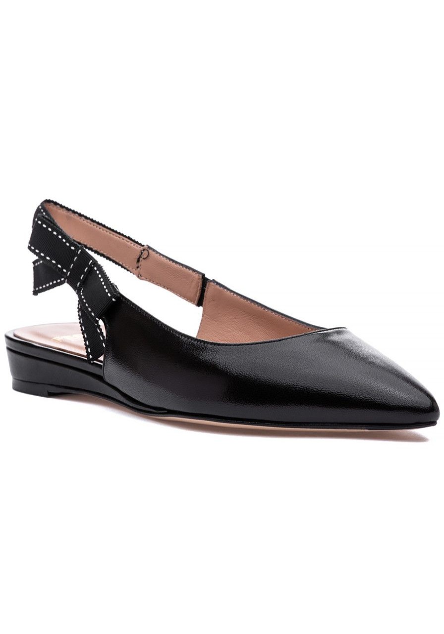 Women Roberto Festa Flats | Oro Flat Black Leather