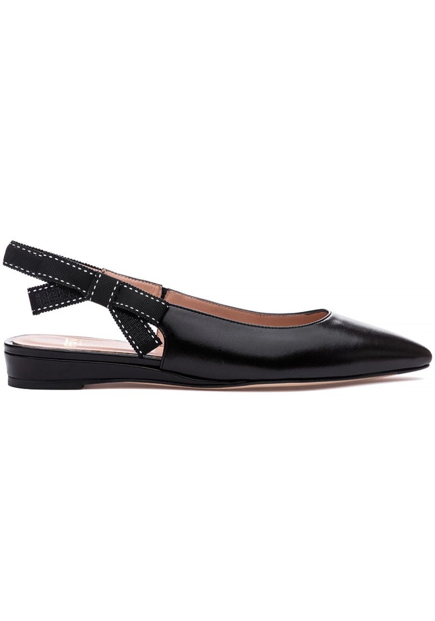 Women Roberto Festa Flats | Oro Flat Black Leather
