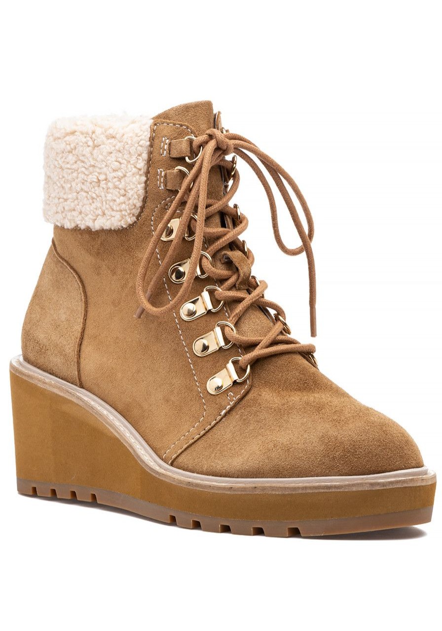 Women Cecelia New York Boots | Geraldine Boot Warn Sand Suede