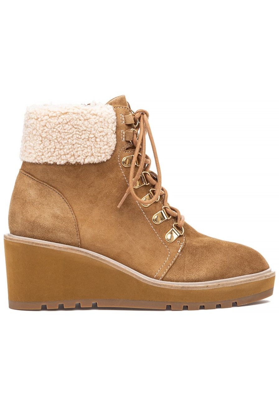 Women Cecelia New York Boots | Geraldine Boot Warn Sand Suede