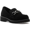 Women Jildor Loafers & Oxfords | Zeus Loafer Black Waterproof Suede