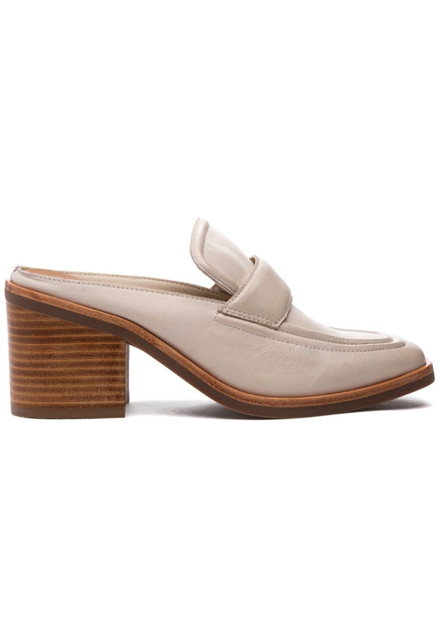 Women Silent D Mules & Clogs | Nettie Mule Oatmilk Leather