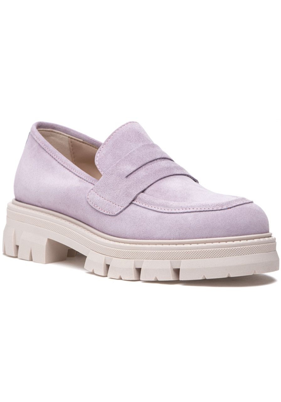 Women 275 Central Loafers & Oxfords | Lindor Loafer Purple Suede
