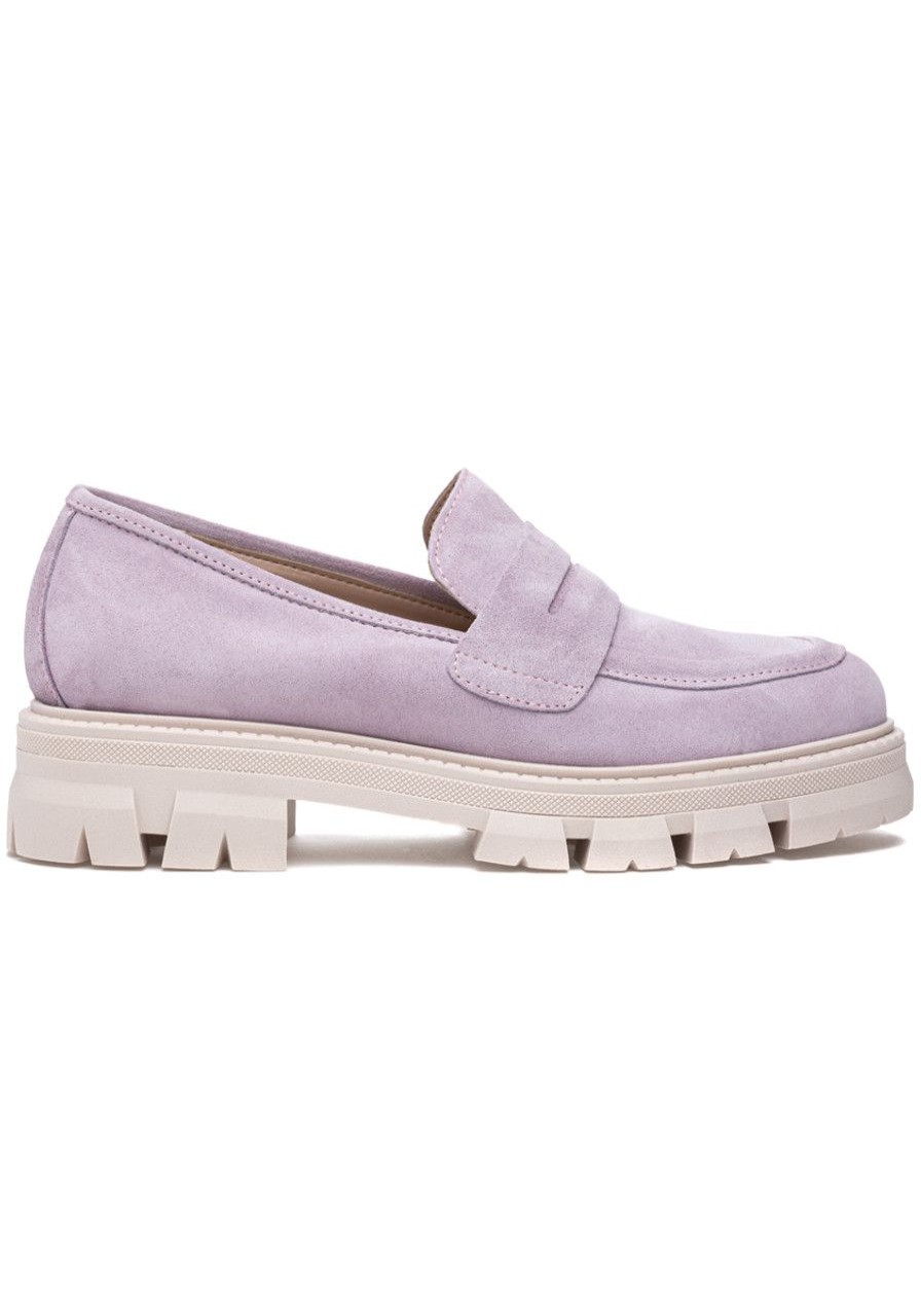 Women 275 Central Loafers & Oxfords | Lindor Loafer Purple Suede