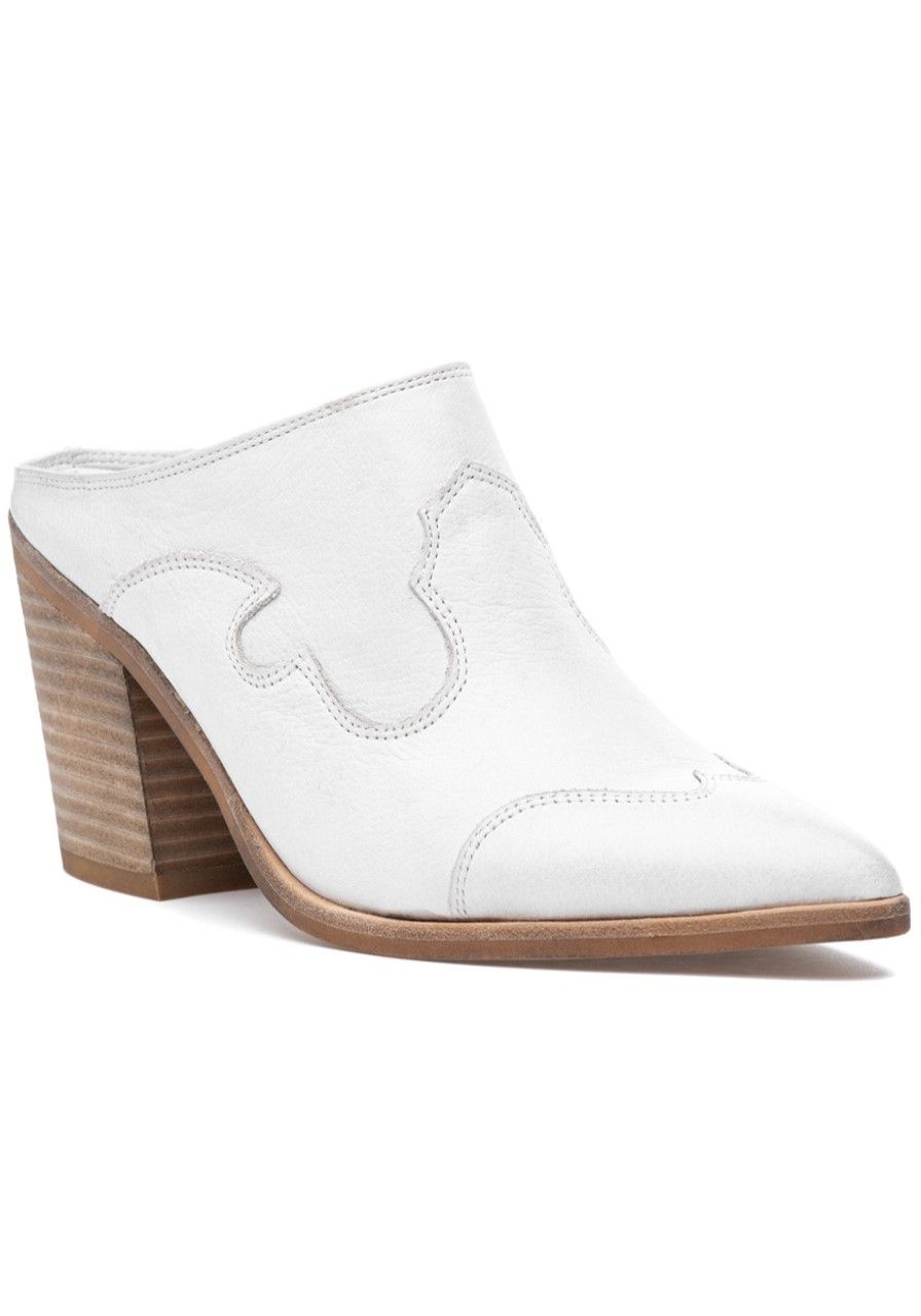 Women Silent D Mules & Clogs | Mopat Mule White Leather