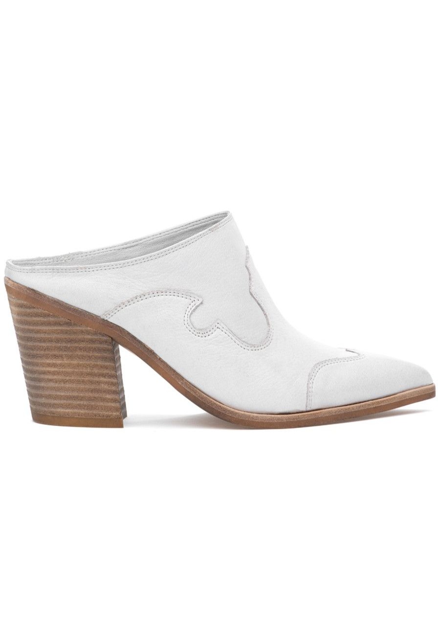 Women Silent D Mules & Clogs | Mopat Mule White Leather