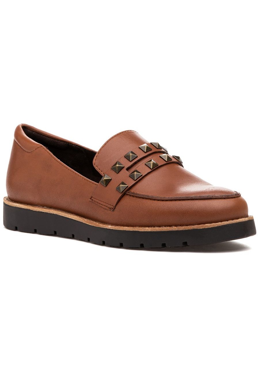 Women Jildor Loafers & Oxfords | Jason Loafer Dark Tan Leather