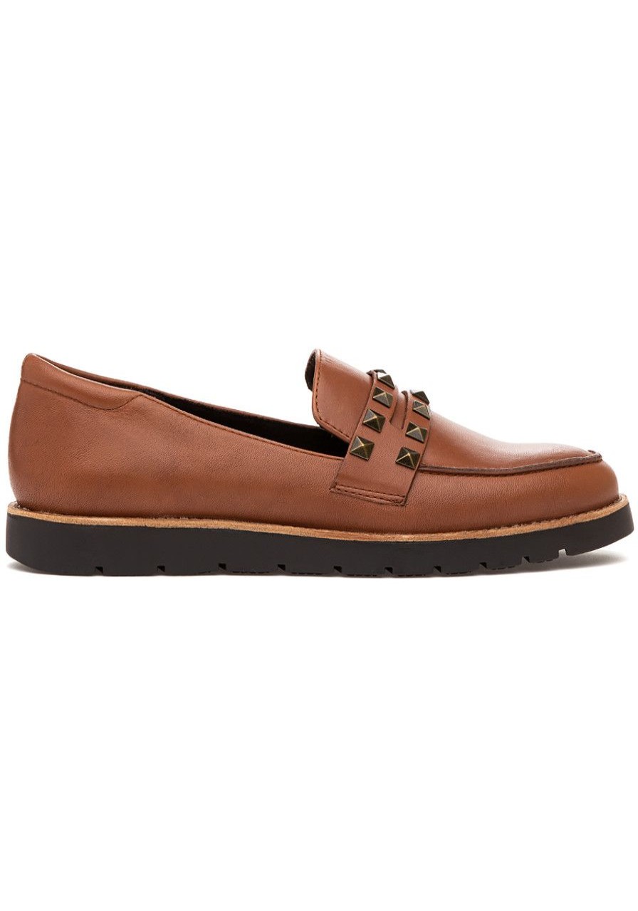 Women Jildor Loafers & Oxfords | Jason Loafer Dark Tan Leather