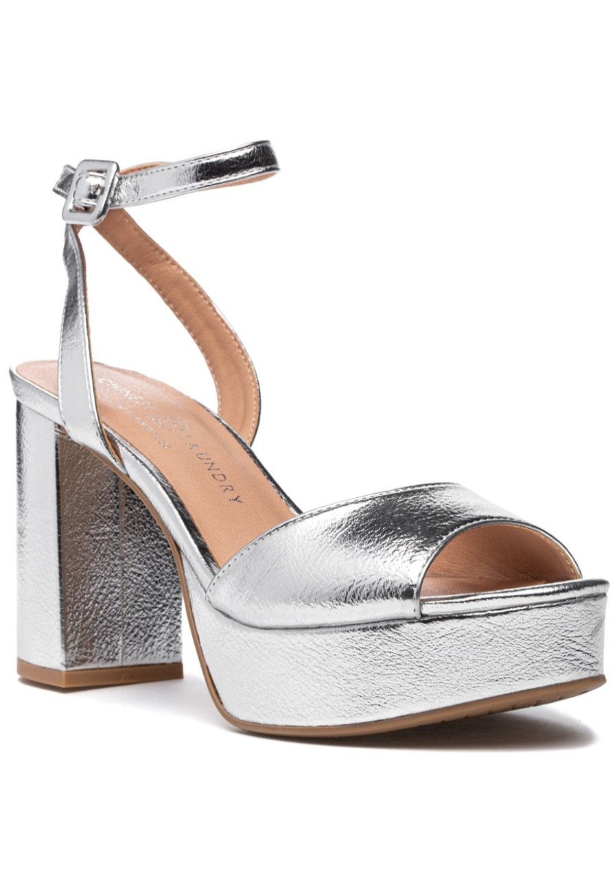 Women Chinese Laundry Sandals | Theresa Sandal Silver