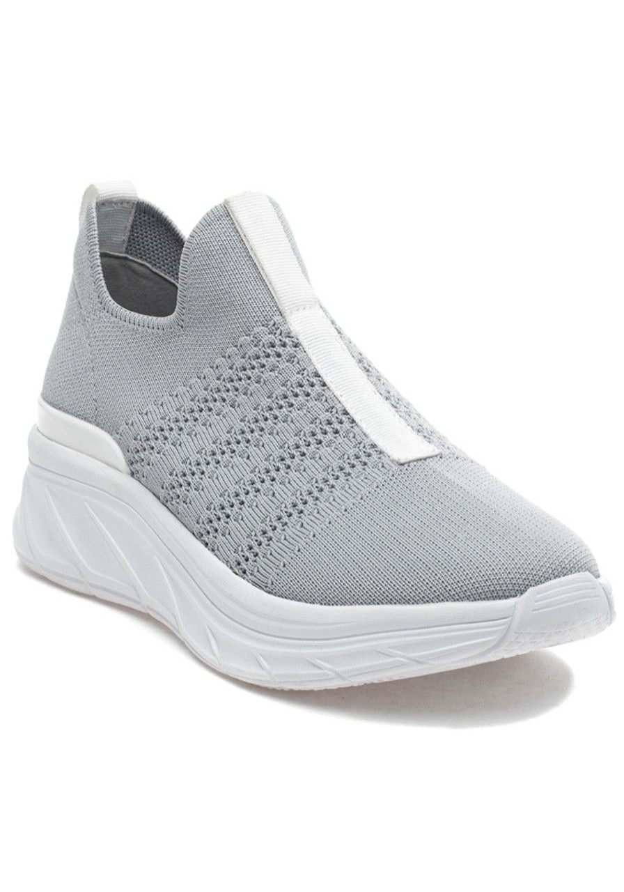 Women Urban Sport Sneakers | Hanah Sneaker Grey Knit