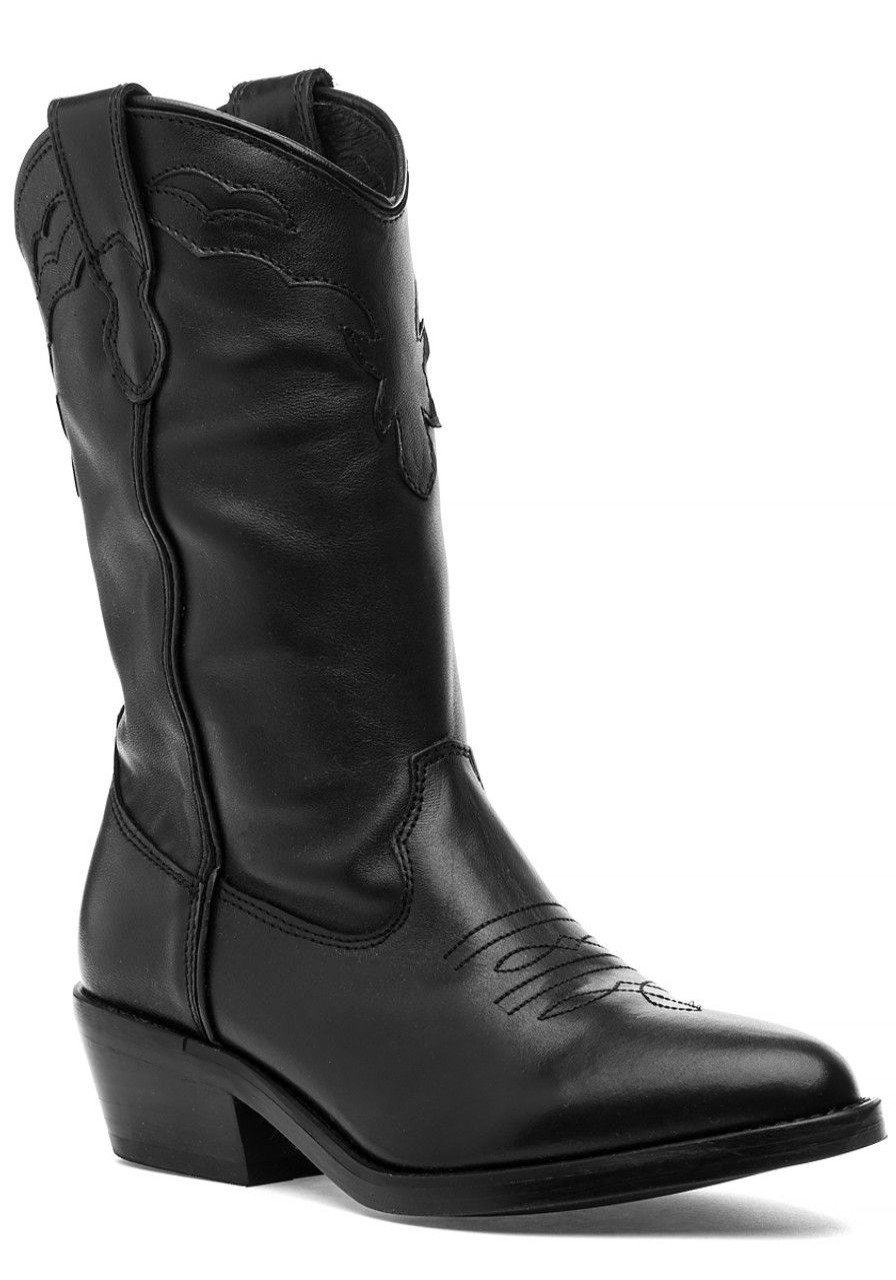 Women Steve Madden Boots | Laredo Boot Black Leather