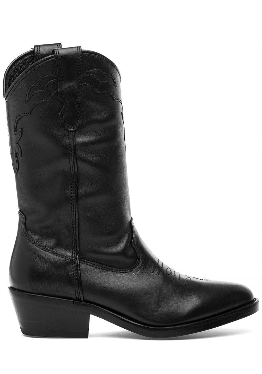 Women Steve Madden Boots | Laredo Boot Black Leather
