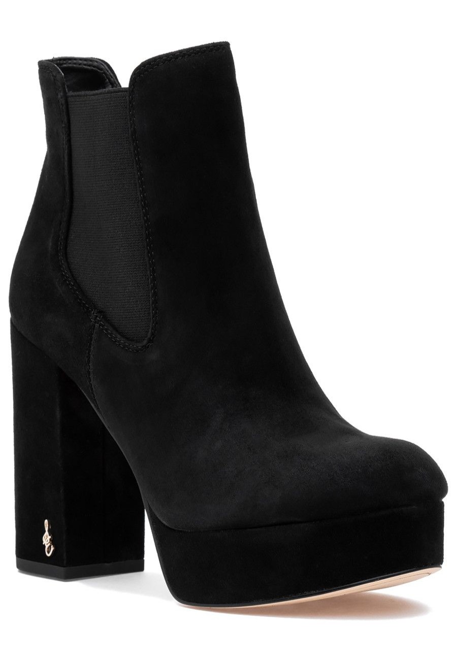 Women Sam Edelman Boots | Abella Boot Black Suede