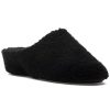Women Jacques Levine Slippers | Fuzzy Slipper Black