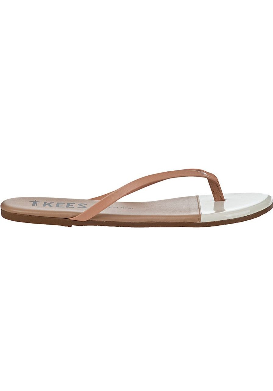 Women Tkees Sandals | French Tips Flip Flop Ivory Sand Leather