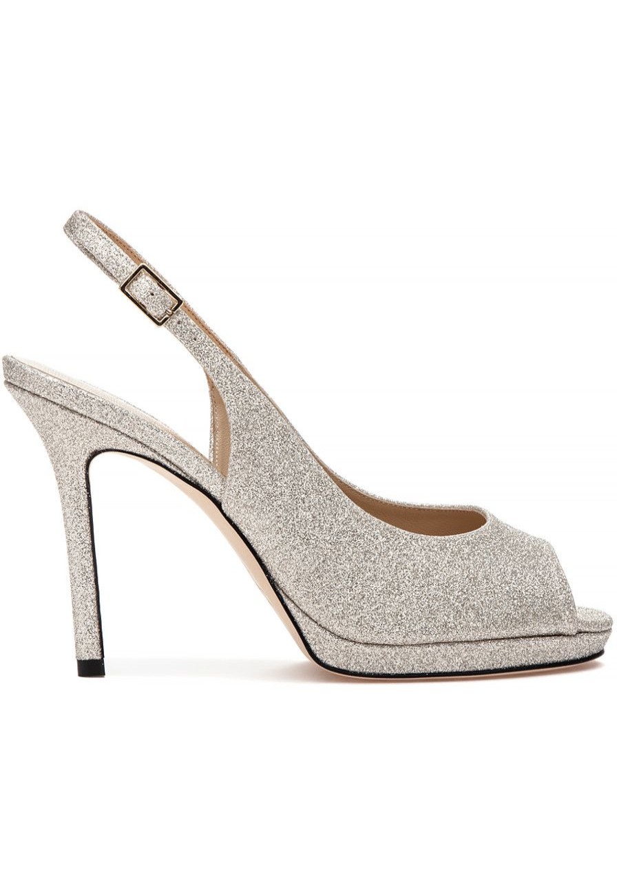 Women 275 Central Pumps | Florence Sandal Platinum Glitter