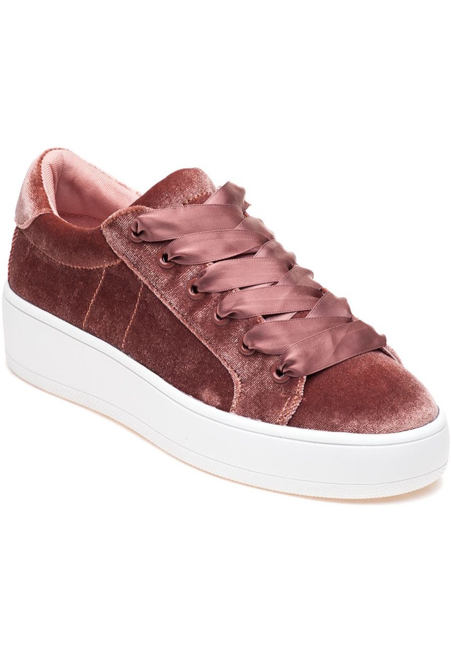 Women Steve Madden Sneakers | Bertie-V Blush Velvet Sneaker