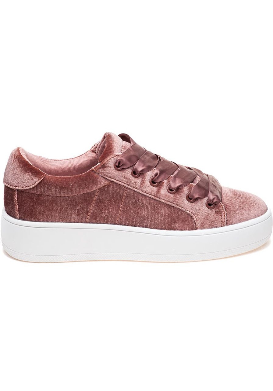 Women Steve Madden Sneakers | Bertie-V Blush Velvet Sneaker