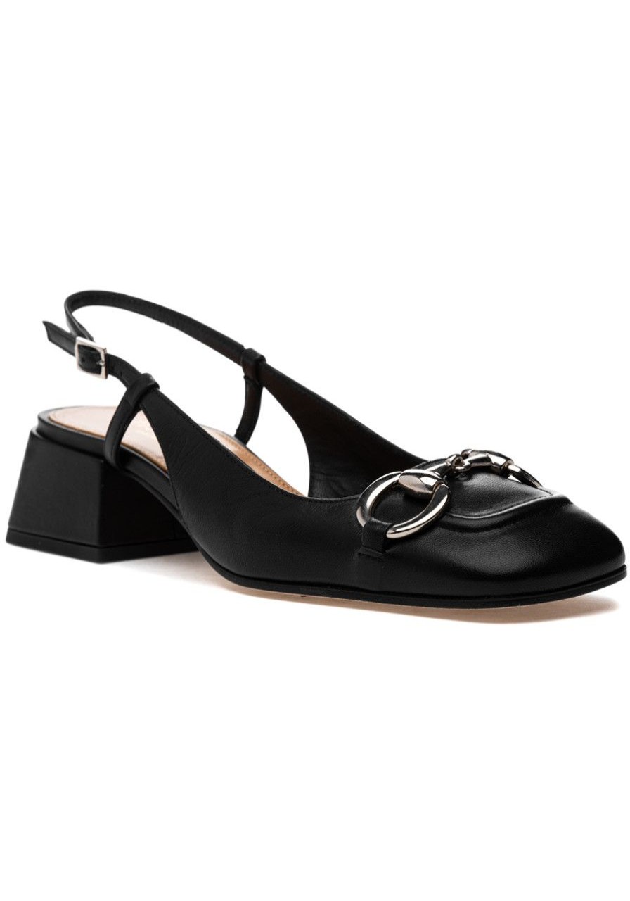 Women 275 Central Flats | Clarkson Flat Black Leather