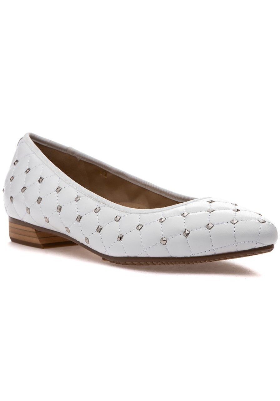 Women Jildor Flats | Kandi Flat White Nappa