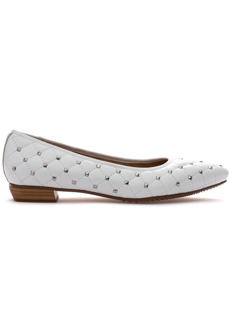 Women Jildor Flats | Kandi Flat White Nappa