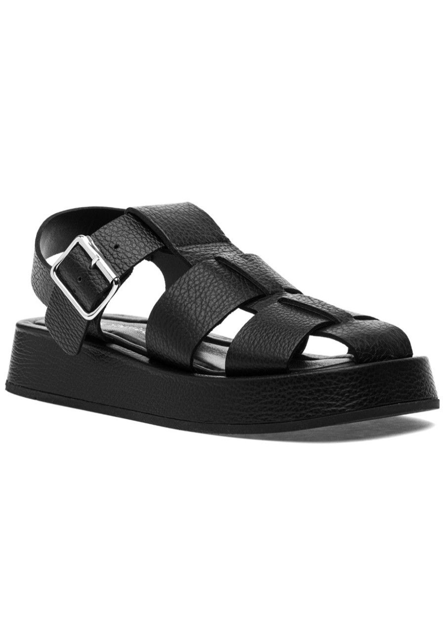 Women 275 Central Sandals | Peppers Fisherman Sandal Black Leather