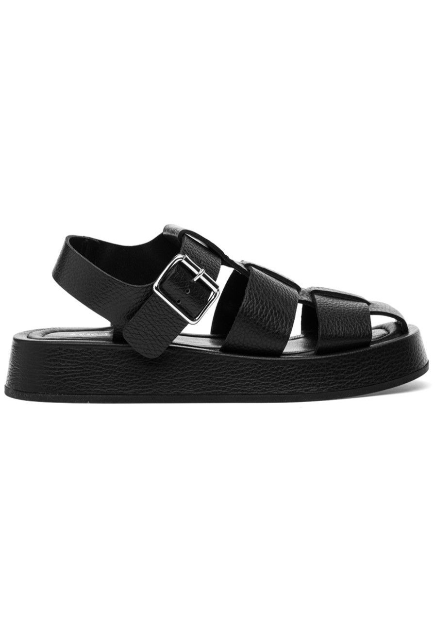 Women 275 Central Sandals | Peppers Fisherman Sandal Black Leather