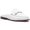 Women Sam Edelman Flats | Linnie Mule Bright White Leather