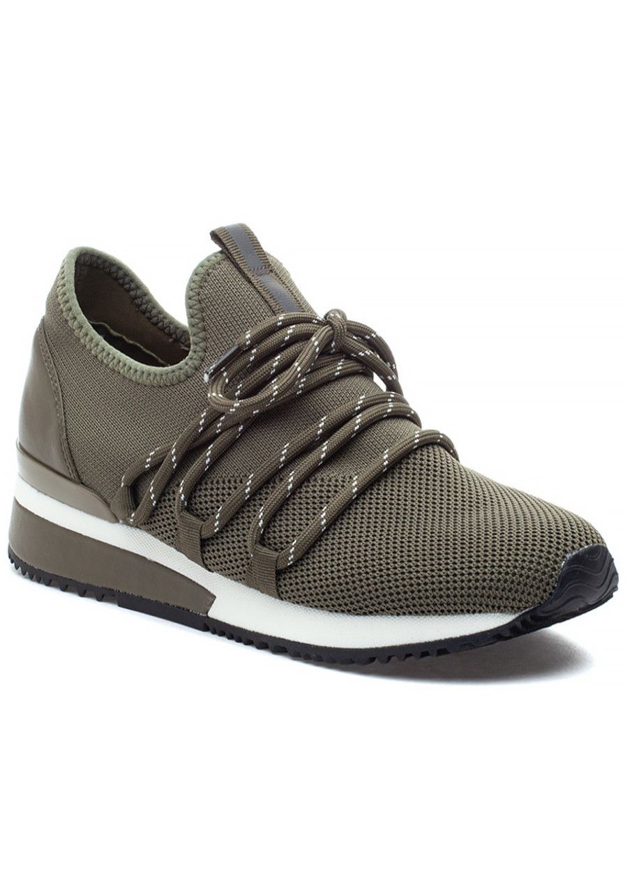 Women Urban Sport Sneakers | Mara Sneaker Khaki Knit