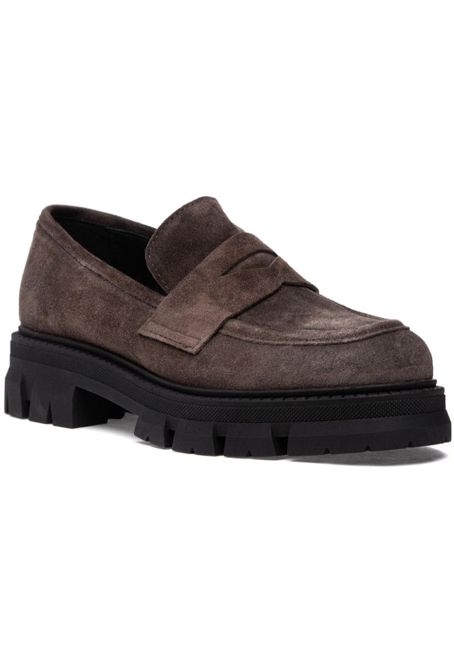 Women 275 Central Mules & Clogs | Lindor Loafer Grey Suede